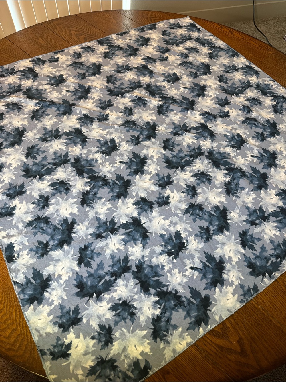 Blue Leaf patterned mesh material Wildrag